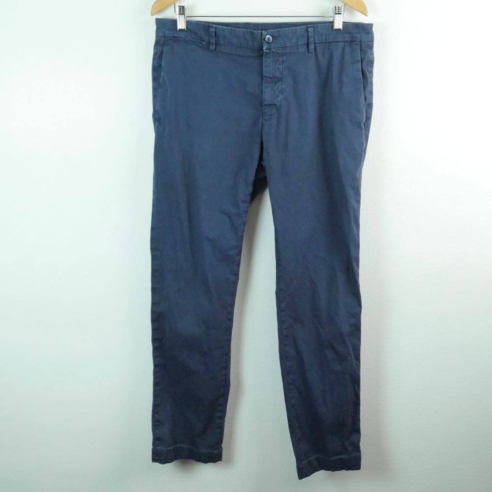 M Mason's Mens Navy Blue Chino Pants Italy Fits 36x31 Quiet Luxury Preppy
